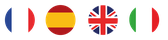 Banderas q representan los idiomas que habla luisa